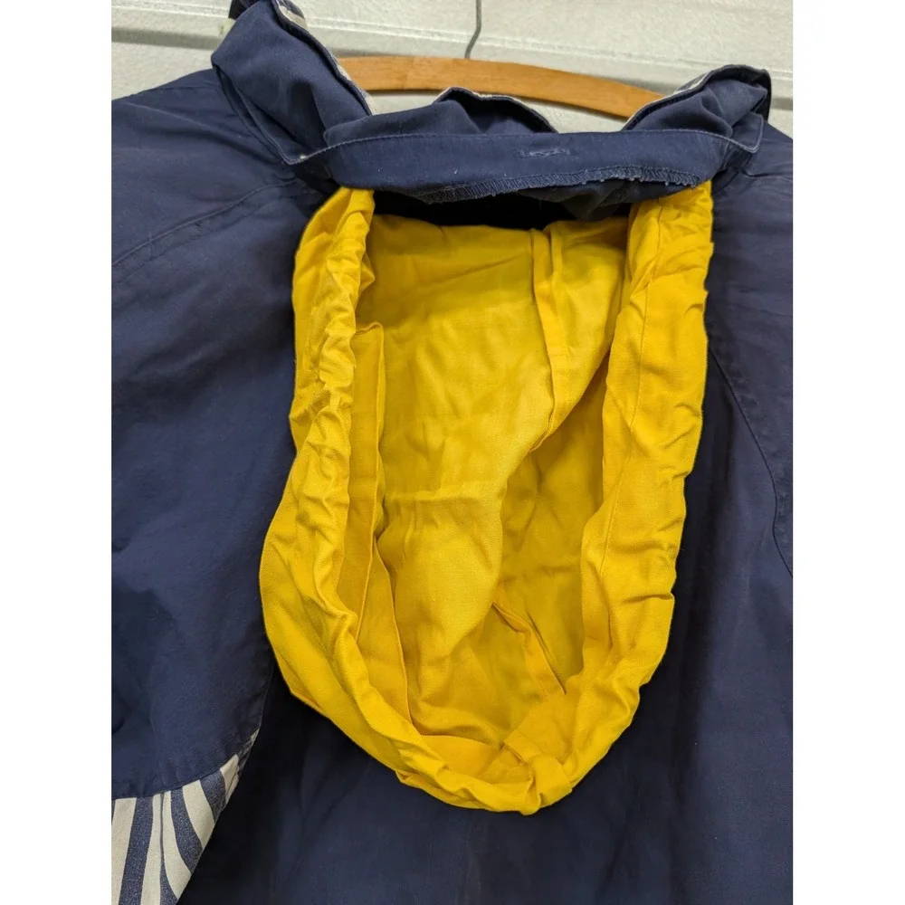Vintage Men's Braefair Sport Nautical Colorblock Windbreaker‎ Navy Yellow- L